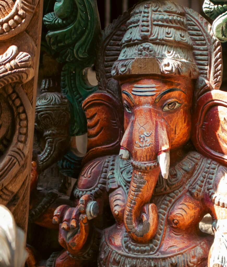 Ganesha idol worshipped during Vinayaka Chavithi
