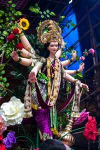Goddess Durga idol worshipped during Sharad Navratri 2026