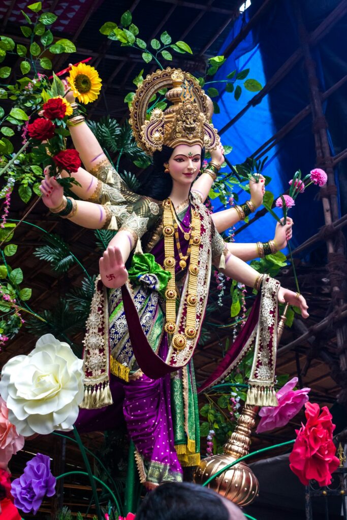 Goddess Durga idol worshipped during Sharad Navratri 2026