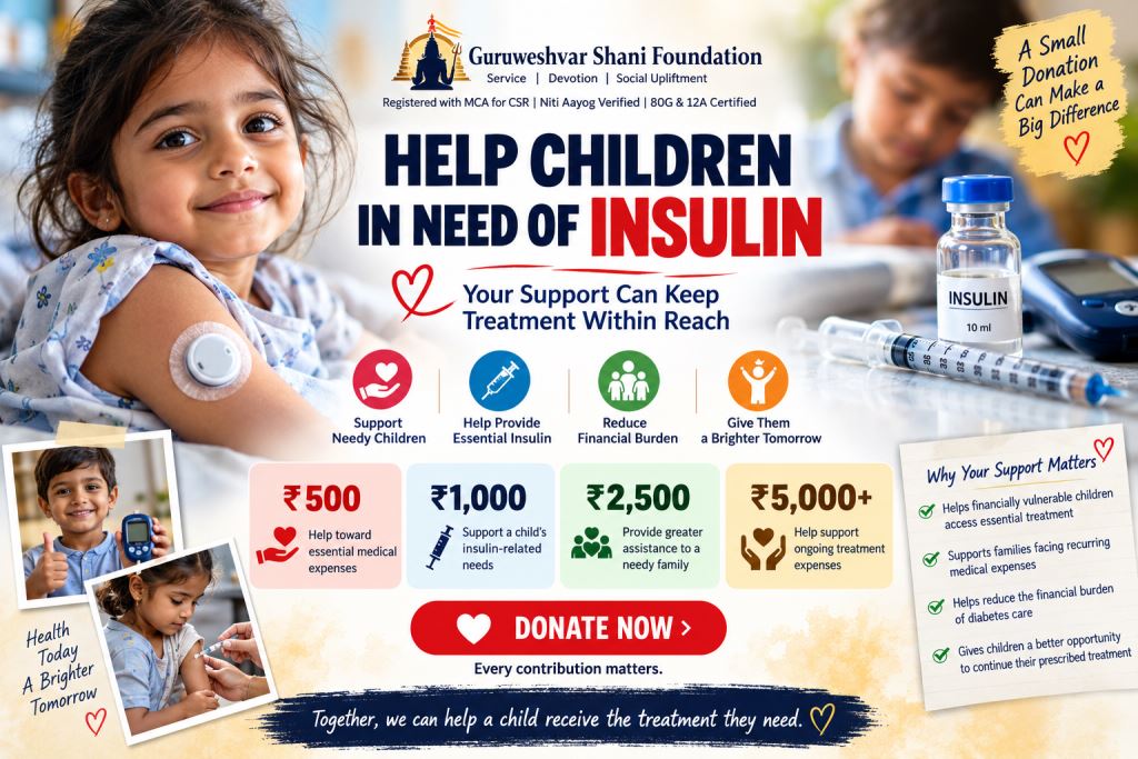 Donate insulin for children